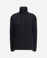 Turtleneck Sweater by Moncler x EE72 by Edward Enninful in Merino Wool - BLACK | Base Blu