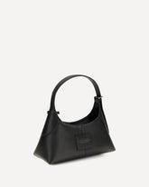 Small Belted Sack Shoulder Bag - BLACK | Base Blu