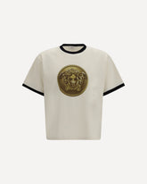 Cotton Jersey T-shirt With Poplin Balloo - CREAM | Base Blu