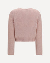 Chunky knit Cardigan with buttons - PINK | Base Blu