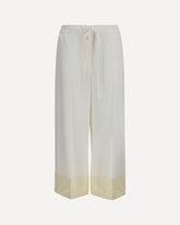Pantaloni in raso con coulisse - BIANCO | Base Blu