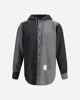 Giacca Camicia con cappuccio  - GRIGIO | Base Blu