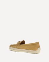 Mocassini in pelle e rafia - BEIGE | Base Blu