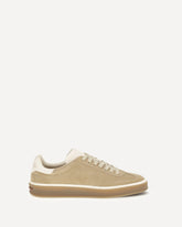 Suede Tennis Walk Sneakers - BEIGE | Base Blu