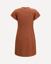 Midi linen Dress - BROWN | Base Blu