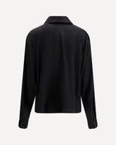 Stretch Silk Shirt - BLACK | Base Blu