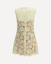 Fine lace mini Dress - YELLOW | Base Blu