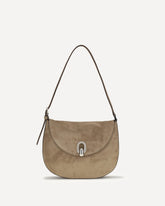Savette Round Hobo Shoulder Bag - BEIGE | Base Blu