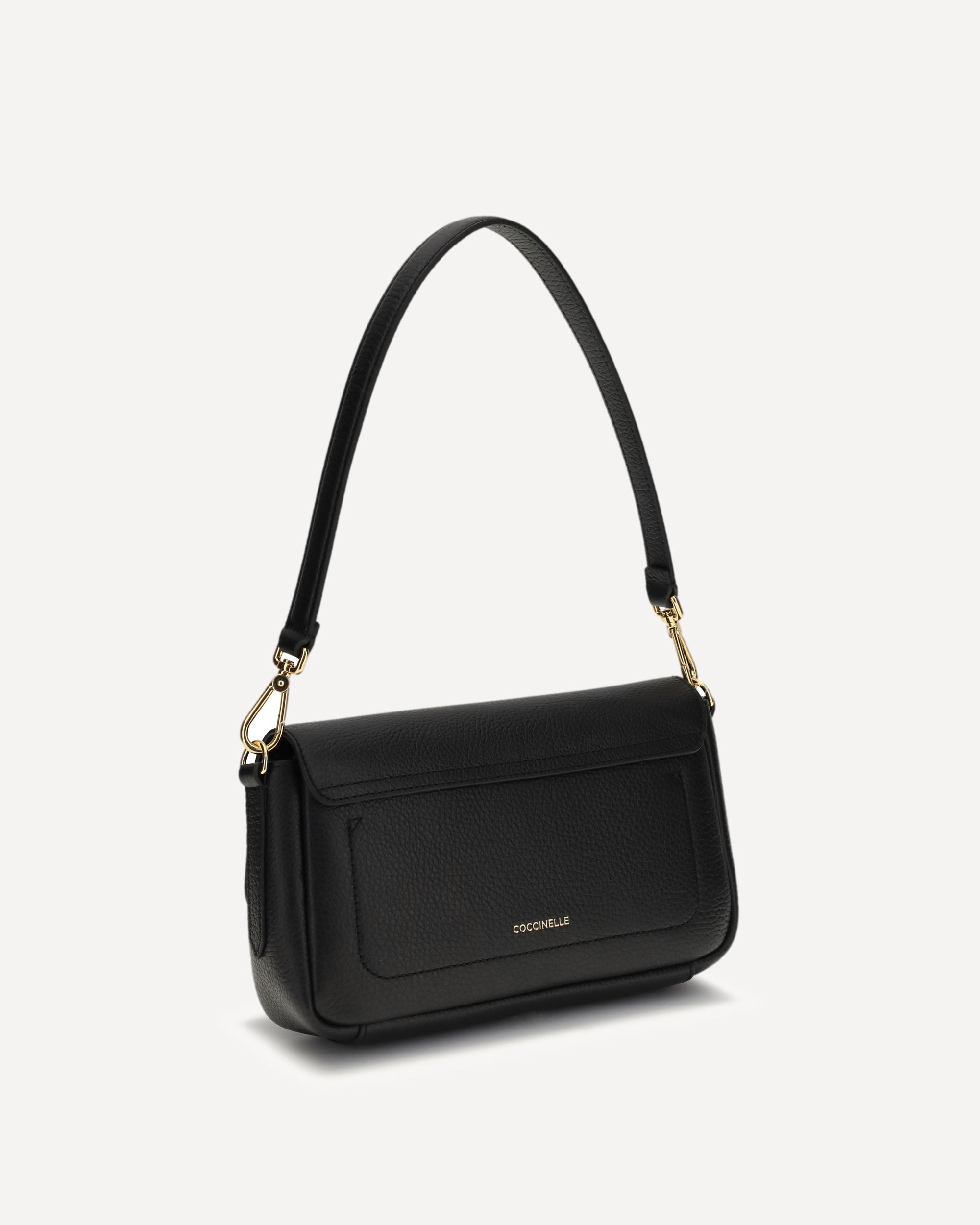 COCCINELLE Large C-Me Lock Shoulder Bag BLACK | Base Blu