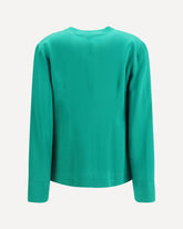 Silk satin Shirt - GREEN | Base Blu