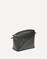 Borsa a Mano Puzzle Edge mini - NERO | Base Blu