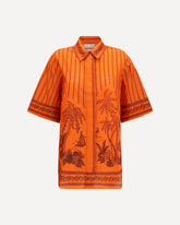 Oversized printed Shirt - ORANGE | Base Blu