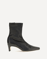 Wally Sock leather Ankle Boots - BLACK | Base Blu