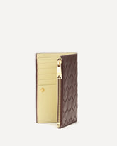 Medium bi-fold Intrecciato Wallet - BORDEAUX | Base Blu