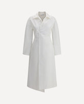 Wrap-style midi Dress - WHITE | Base Blu