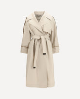 Cotton-blend twill Trench - BEIGE | Base Blu