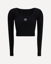 Moon Logo long-sleeved Top - BLACK | Base Blu
