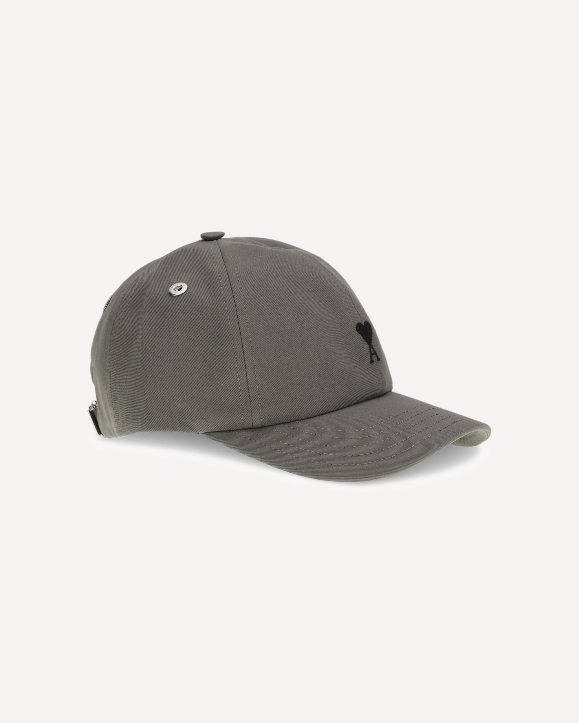 AMI PARIS Cotton Baseball Hat GREY | Base Blu
