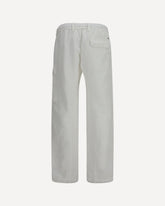 Cotton Rip-Stop Boxy Lens cargo Pants - WHITE | Base Blu