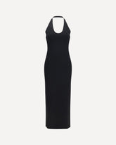 Halter-neck knit Dress - BLACK | Base Blu