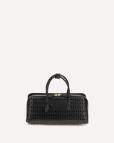 Borsa a Mano Delta piccola in nabuk - NERO | Base Blu