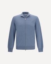 Pure cashmere Cardigan - LIGHT BLUE | Base Blu