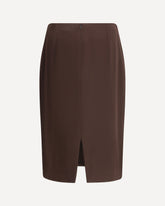 Satin midi Skirt - BROWN | Base Blu