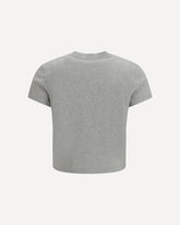 T-shirt a maniche corte con stampa logo centrale - GRIGIO | Base Blu