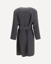 Wool and cashmere belted Coat - GREY | Base Blu