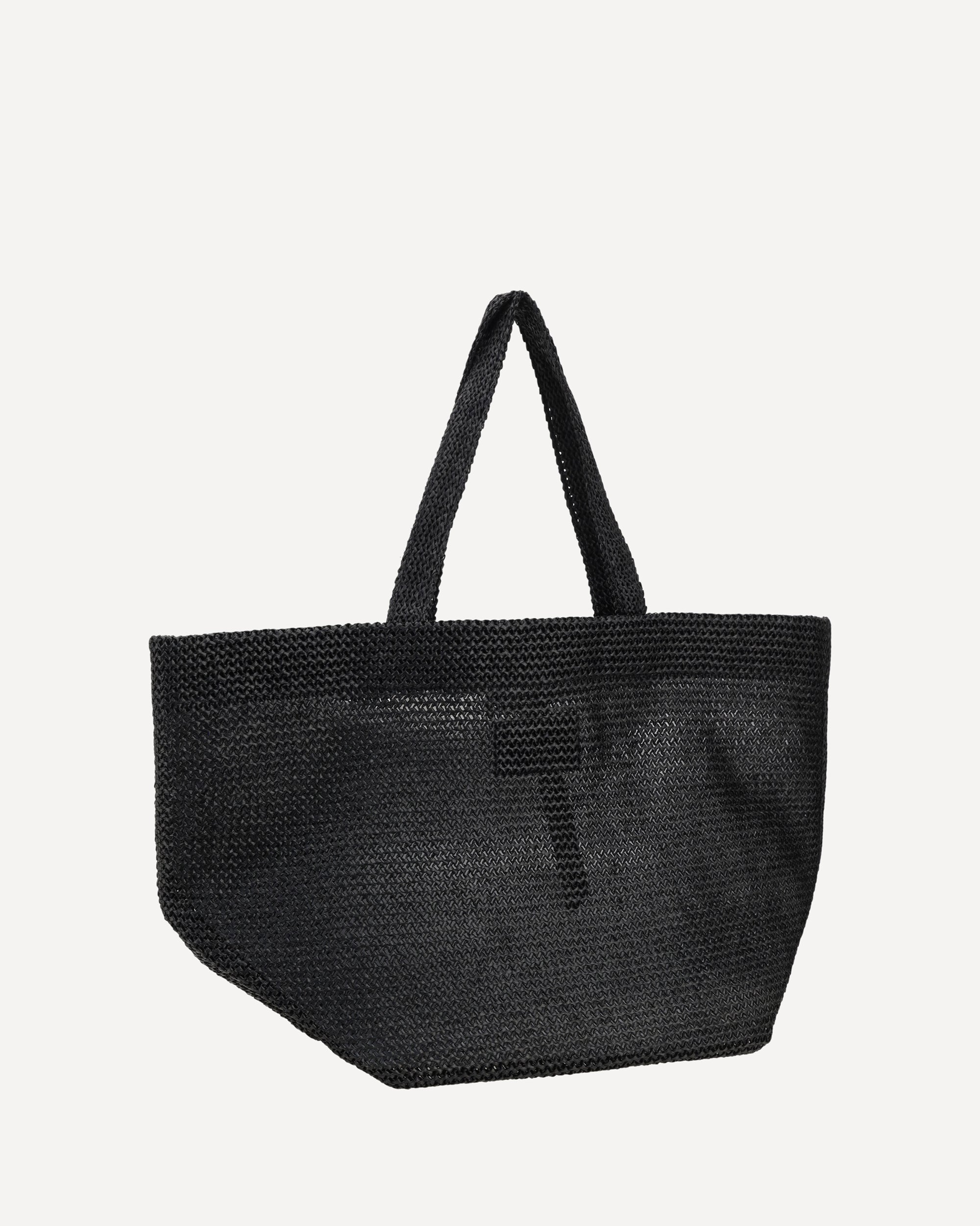 ALEXANDER WANG Punch XL Raffia Shoulder Bag BLACK | Base Blu