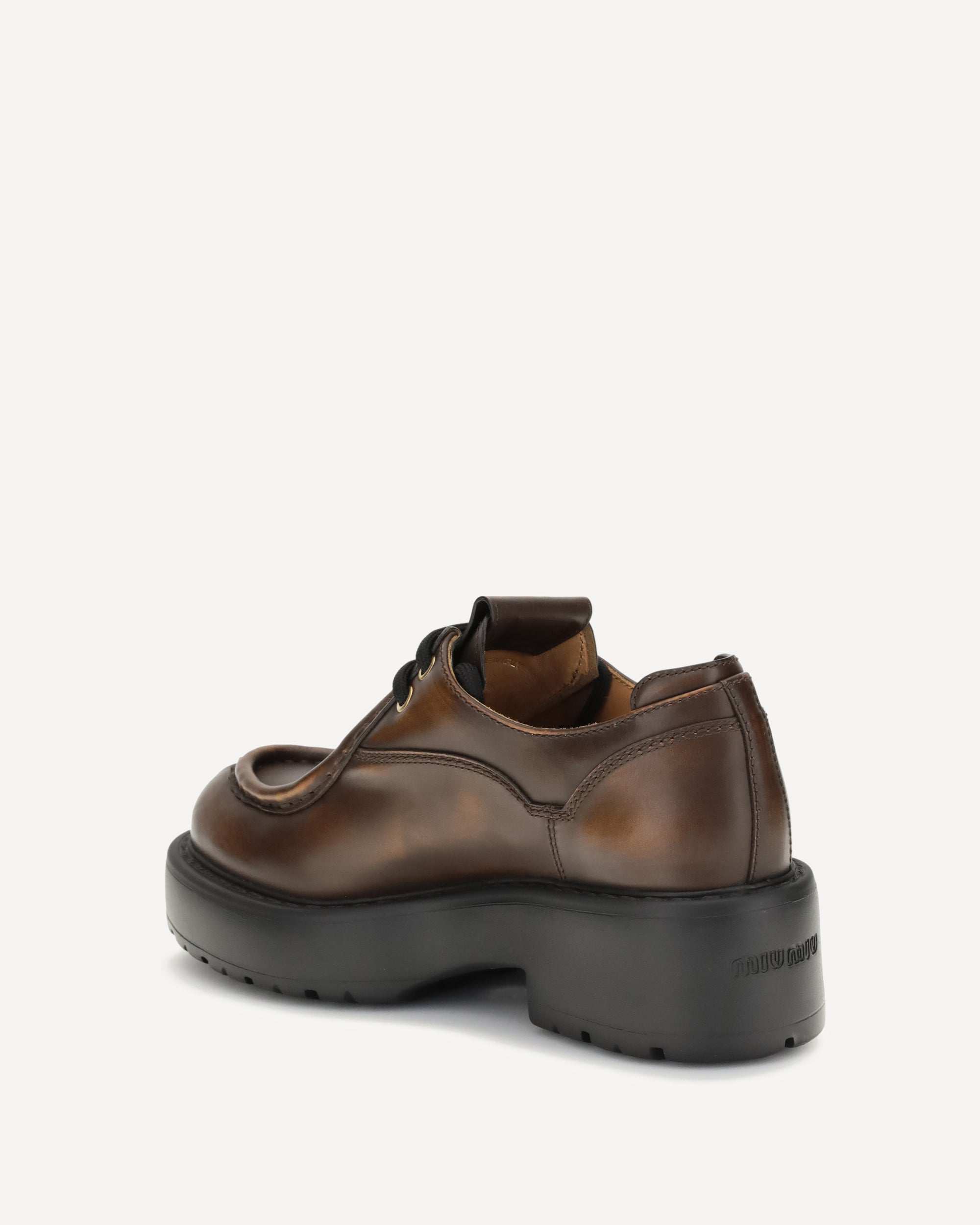 MIU MIU Laced Up Shoes BROWN | Base Blu