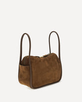 Darling Handbag in suede leather - BROWN | Base Blu