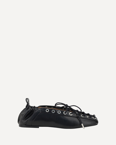 GANNI Oleatex Ballerinas BLACK | Base Blu