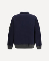 Terry cloth zip Polo - BLUE | Base Blu