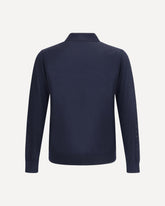Wool Polo Sweater - BLUE | Base Blu