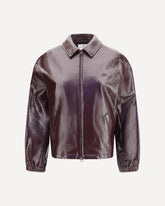 Vinyl Bomber Jacket - BORDEAUX | Base Blu
