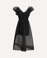 Long organza Dress - BLACK | Base Blu