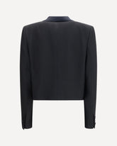 Cropped single-breasted Jacket - BLACK | Base Blu