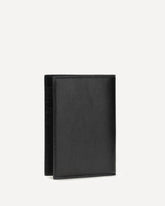 Porta Passaporto in pelle con logo - NERO | Base Blu