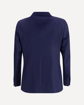 Double-Breasted Jacket in Virgin Wool - BLUE | Base Blu