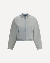 Giacca denim arrotondata - AZZURRO | Base Blu