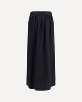 Wool and silk long Skirt - BLACK | Base Blu