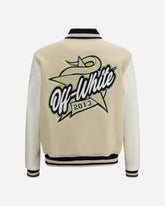 Varsity Star Logo Jacket - BEIGE | Base Blu