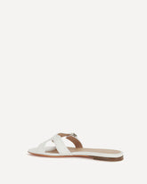Low leather Sandals - WHITE | Base Blu