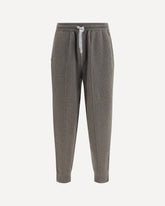 Double-knit cashmere Pants with Crête and zips at the hem - GREEN | Base Blu