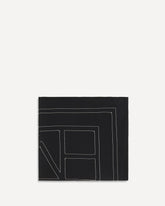 Silk Scarf with embroidery - BLACK | Base Blu