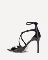 Sandali Azia in pelle verniciata - NERO | Base Blu