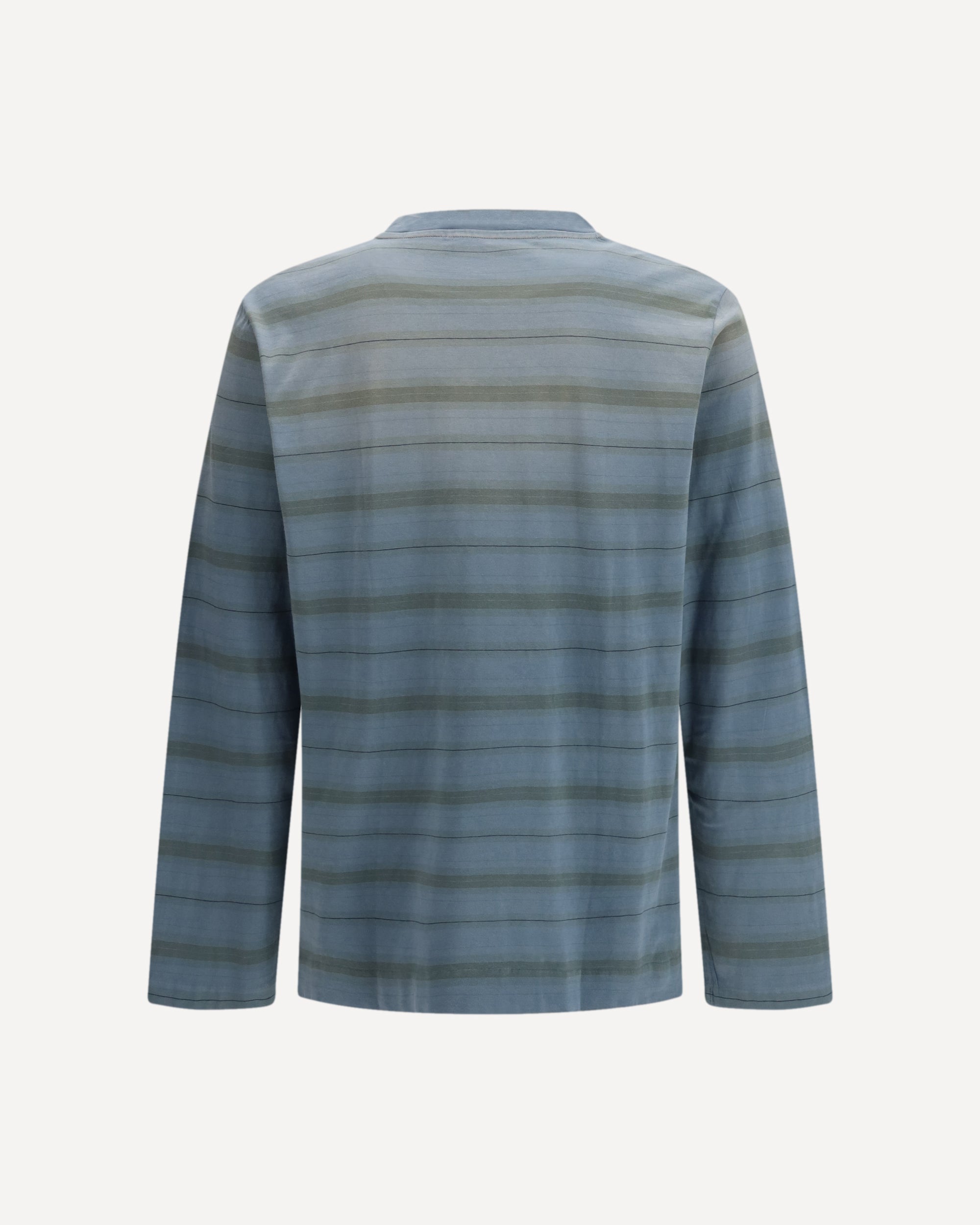 OUR LEGACY Box Longsleeve Spray Fade Ghost Stripe BLUE | Base Blu