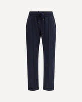 Pantaloni Track in felpa stretch con monile  - BLU | Base Blu
