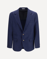 Single breasted wool Blazer - BLUE | Base Blu